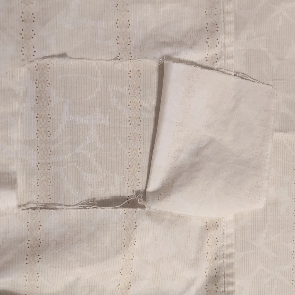 Vtg Eileen West King/Queen Sheet Set Cream‎ Floral Cotton USA 6 pillowcases READ